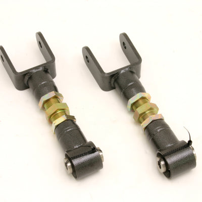 BMR 79-04 Fox Mustang Upper Control Arms On-Car Adj. w/ Spherical Bearings - Black Hammertone