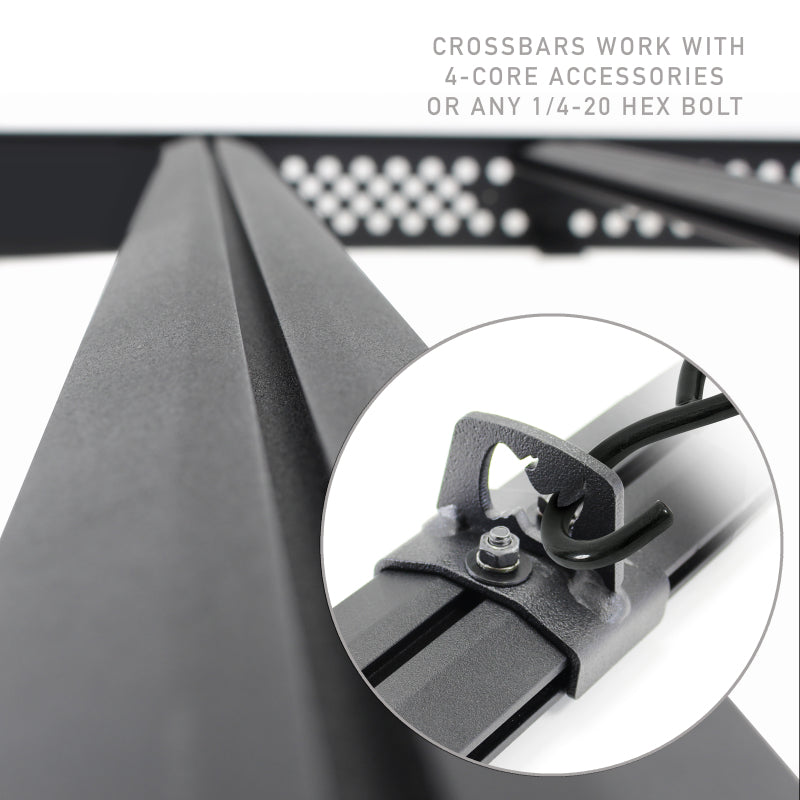 Go Rhino 16-23 Toyota Tacoma DC Ceros Low Profile Roof Rack - Tex. Blk Go Rhino 16-23 Toyota Tacoma DC Ceros Low Profile Roof Rack - Tex. Blk