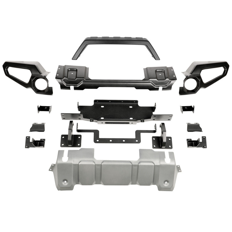 Rugged Ridge Venator Front Bumper W/Overrider & Winch Tray JL Rugged Ridge Venator Front Bumper W/Overrider & Winch Tray JL