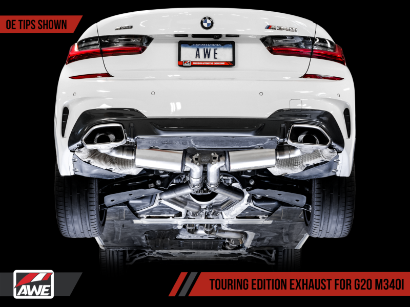 AWE Tuning 2019+ BMW M340i (G20) Resonated Touring Edition Exhaust (Use OE Tips) AWE Tuning 2019+ BMW M340i (G20) Resonated Touring Edition Exhaust (Use OE Tips)