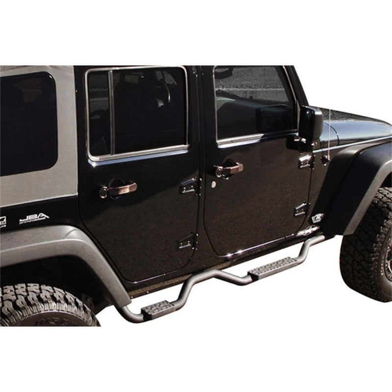 Rampage 2007-2018 Jeep Wrangler(JK) Unlimited Side Bar Drop Step Slimline - Black Rampage 2007-2018 Jeep Wrangler(JK) Unlimited Side Bar Drop Step Slimline - Black