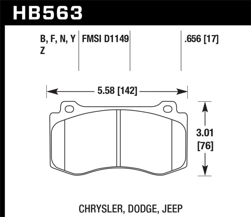 Hawk 06-07 Dodge Magnum SRT8 / 06-09 Challenger SRT8 / 05-07/09 Chrysler 300 C SRT8 HP Plus Street F Hawk 06-07 Dodge Magnum SRT8 / 06-09 Challenger SRT8 / 05-07/09 Chrysler 300 C SRT8 HP Plus Street F