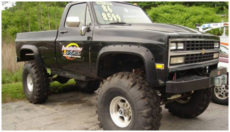 Bushwacker 75-80 Chevy K10 Suburban Cutout Style Flares 2pc - Black Bushwacker 75-80 Chevy K10 Suburban Cutout Style Flares 2pc - Black