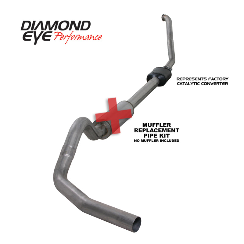 Diamond Eye KIT 4in TB MFLR RPLCMENT PIPE SGL SS 94-97 7 3L F250/F350 PWRSTROKE NFS W CARB EQIV STDS Diamond Eye KIT 4in TB MFLR RPLCMENT PIPE SGL SS 94-97 7 3L F250/F350 PWRSTROKE NFS W CARB EQIV STDS