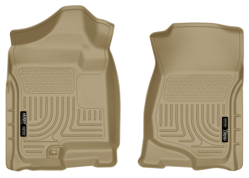 Husky Liners 07-14 Cadillac Escalade ESV/EXT Weatherbeater Tan Front Floor Liners Husky Liners 07-14 Cadillac Escalade ESV/EXT Weatherbeater Tan Front Floor Liners