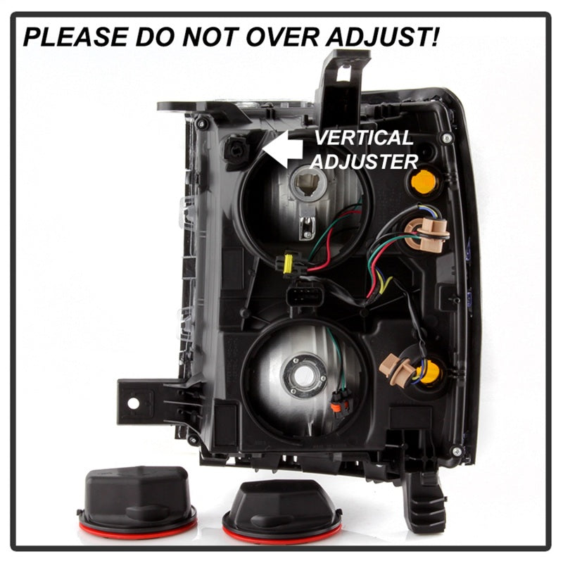 xTune 14-15 Chevy Silverado 1500 (New Body) OEM Style Headlights w/Trim - Blk (HD-JH-CS14-CC-BK) xTune 14-15 Chevy Silverado 1500 (New Body) OEM Style Headlights w/Trim - Blk (HD-JH-CS14-CC-BK)