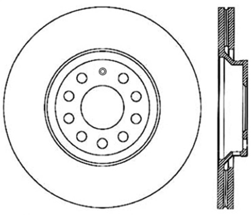 StopTech 09 VW Passat CC / 06-09 Passat Slotted & Drilled Right Rear Rotor StopTech 09 VW Passat CC / 06-09 Passat Slotted & Drilled Right Rear Rotor