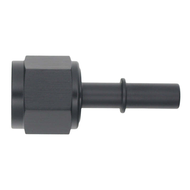 DeatschWerks 10AN Female Flare Swivel to 3/8in Male EFI Quick Disconnect - Anodized Matte Black DeatschWerks 10AN Female Flare Swivel to 3/8in Male EFI Quick Disconnect - Anodized Matte Black