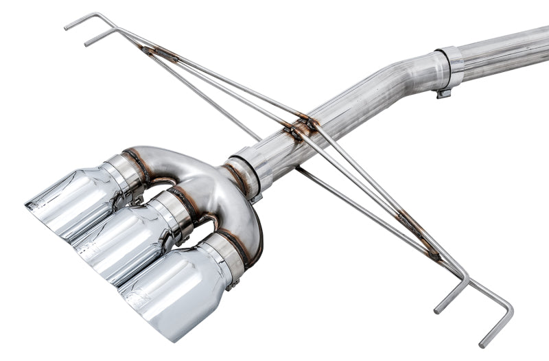 AWE Tuning 2017+ Honda Civic Type R Track Edition Exhaust w/Front Pipe & Triple Chrome Silver Tips AWE Tuning 2017+ Honda Civic Type R Track Edition Exhaust w/Front Pipe & Triple Chrome Silver Tips