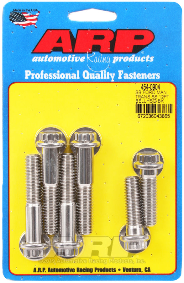 ARP Small Block Ford Manual Transmission 12pt Bellhousing Bolt Kit - Polished Stainless Steel ARP Small Block Ford Manual Transmission 12pt Bellhousing Bolt Kit - Polished Stainless Steel