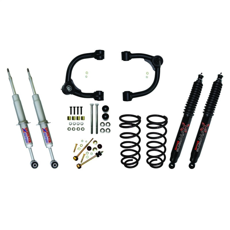 Skyjacker 3in Upper A-Arm Kit w/ Performance Struts & Rear Coils Black MAX Shocks Skyjacker 3in Upper A-Arm Kit w/ Performance Struts & Rear Coils Black MAX Shocks
