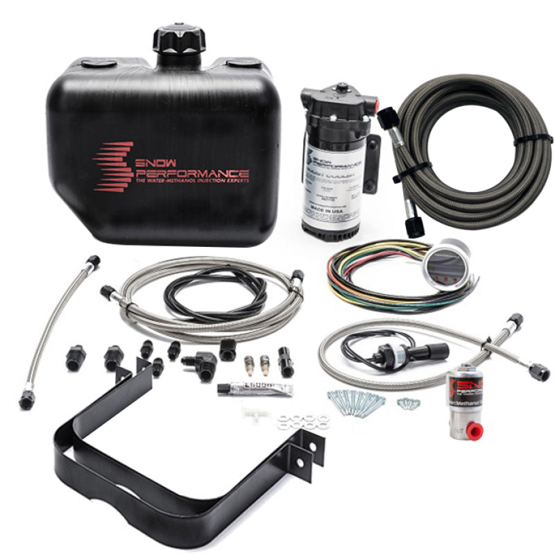 Snow Performance 2.5 Boost Cooler Water Methanol Injection Kit w/ SS Brd Line & 4AN Fittings Snow Performance 2.5 Boost Cooler Water Methanol Injection Kit w/ SS Brd Line & 4AN Fittings