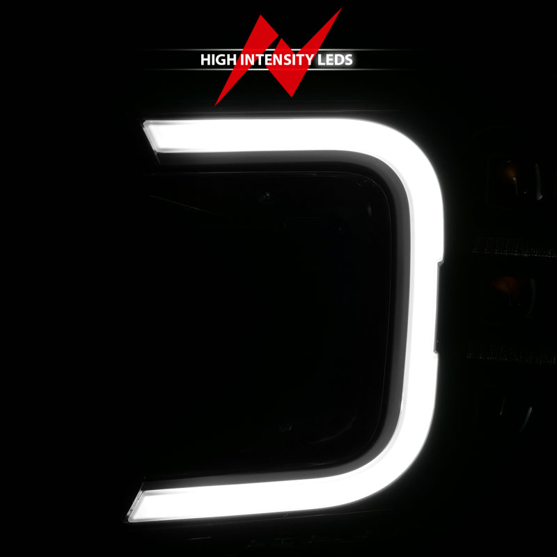 Anzo 18-20 Ford F-150 Full Led Projector Smoke Bar Style Headlights Black Amber Anzo 18-20 Ford F-150 Full Led Projector Smoke Bar Style Headlights Black Amber