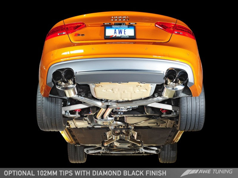 AWE Tuning Audi B8.5 S5 3.0T Touring Edition Exhaust System - Polished Silver Tips (90mm) AWE Tuning Audi B8.5 S5 3.0T Touring Edition Exhaust System - Polished Silver Tips (90mm)