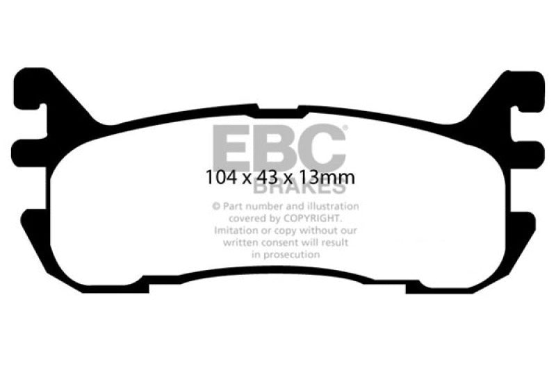EBC 97-02 Ford Escort 2.0 Greenstuff Rear Brake Pads EBC 97-02 Ford Escort 2.0 Greenstuff Rear Brake Pads