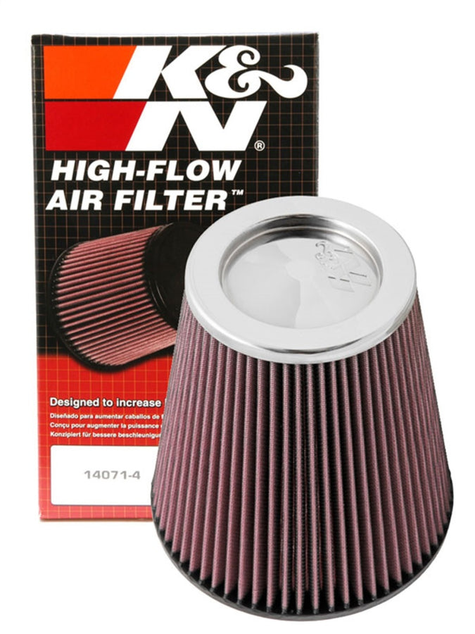 K&N Round Tapered Universal Air Filter 6 inch Flange 7 1/2 inch Base 5 inch Top 7 1/2 inch Height K&N Round Tapered Universal Air Filter 6 inch Flange 7 1/2 inch Base 5 inch Top 7 1/2 inch Height