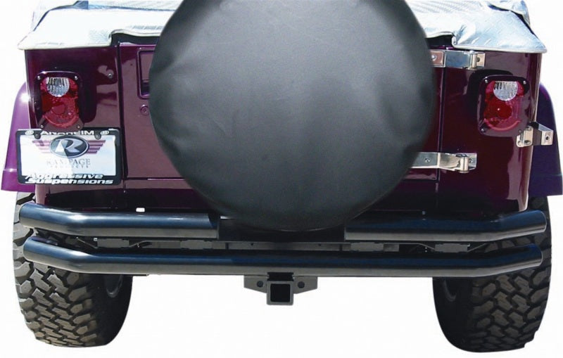 Rampage 1976-1983 Jeep CJ5 Double Tube Rear Bumper - Black Rampage 1976-1983 Jeep CJ5 Double Tube Rear Bumper - Black