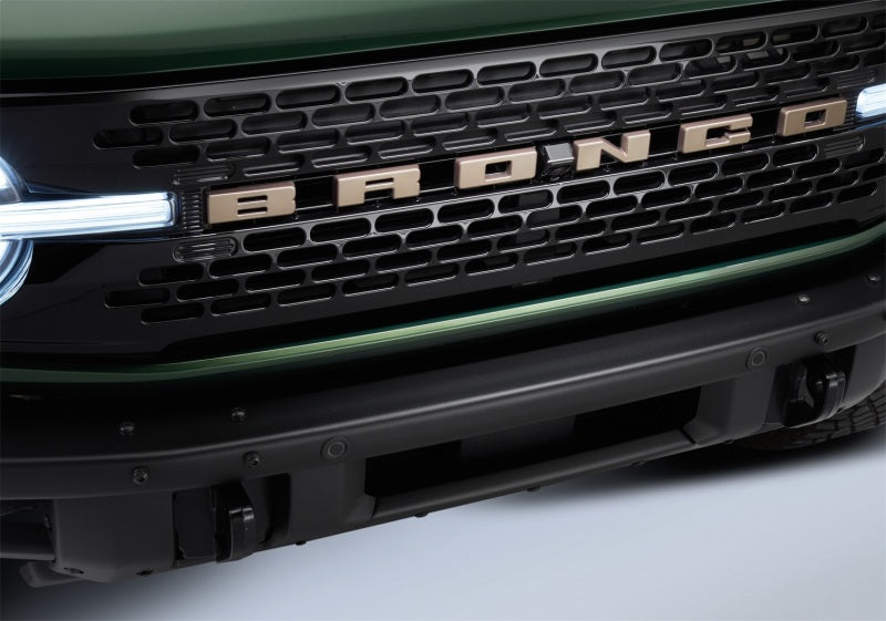 Ford Racing 2021+ Bronco Grille Lettering Overlay Kit - Bronze Ford Racing 2021+ Bronco Grille Lettering Overlay Kit - Bronze