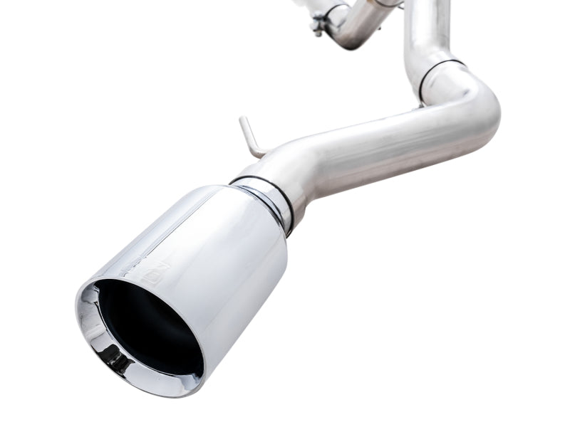 AWE Tuning 2021+ Ford Bronco 0FG Single Rear Exit Exhaust w/Chrome Silver Tip & Bash Guard AWE Tuning 2021+ Ford Bronco 0FG Single Rear Exit Exhaust w/Chrome Silver Tip & Bash Guard