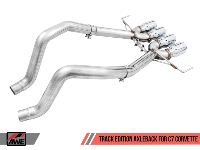 AWE Tuning 14-19 Chevy Corvette C7 Z06/ZR1 (w/AFM) Track Edition Axle-Back Exhaust w/Chrome Tips AWE Tuning 14-19 Chevy Corvette C7 Z06/ZR1 (w/AFM) Track Edition Axle-Back Exhaust w/Chrome Tips