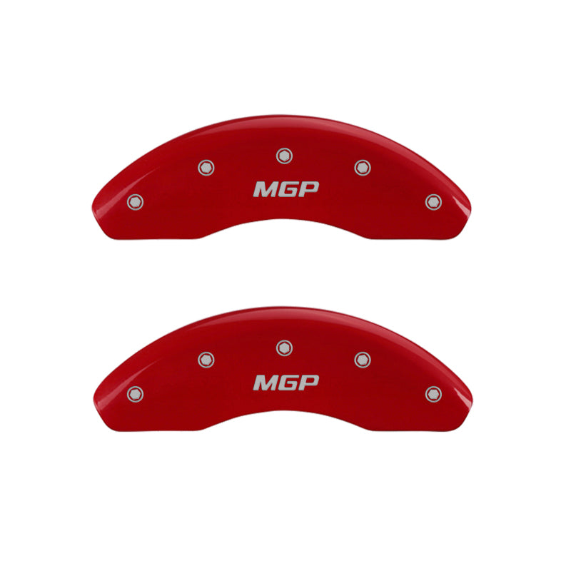 MGP 4 Caliper Covers Engraved Front & Rear MGP Red finish silver ch MGP 4 Caliper Covers Engraved Front & Rear MGP Red finish silver ch