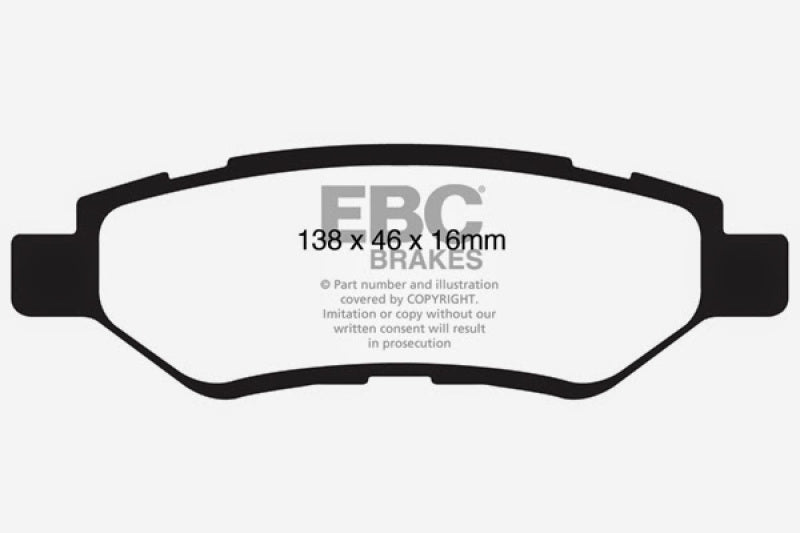 EBC 08-13 Cadillac CTS 3.0 Ultimax2 Rear Brake Pads EBC 08-13 Cadillac CTS 3.0 Ultimax2 Rear Brake Pads