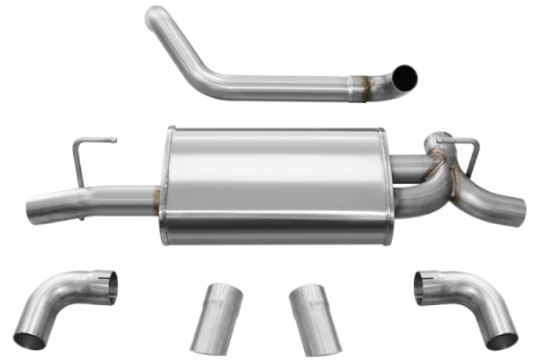 Corsa 2018-2025 Jeep Wrangler JL 2.5in Dual Rear Turn Down Exit Sport Axle-Back Exhaust Corsa 2018-2025 Jeep Wrangler JL 2.5in Dual Rear Turn Down Exit Sport Axle-Back Exhaust