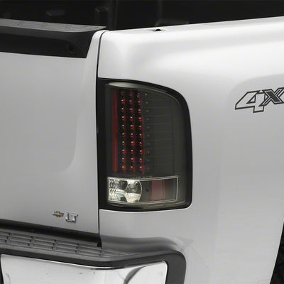 Raxiom 07-13 Chevrolet Silverado 1500 LED Tail Lights- Blk Housing (Clear Lens)