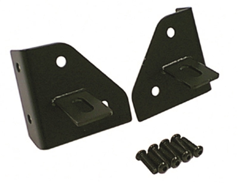 Rugged Ridge 76-95 Jeep CJ/YJ Black Windshield Hinge Light Brackets Rugged Ridge 76-95 Jeep CJ/YJ Black Windshield Hinge Light Brackets