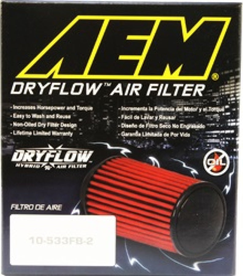 AEM 3.25 in DRY Flow Short Neck 5 in Element Filter AEM 3.25 in DRY Flow Short Neck 5 in Element Filter