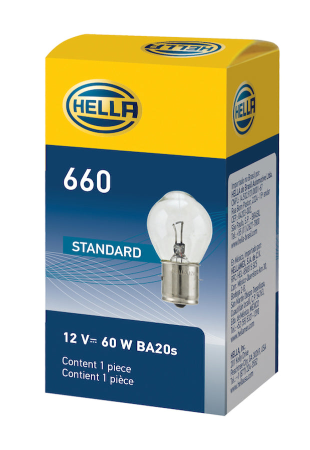 Hella Bulb 660 12V 60W Ba20S B11 Hella Bulb 660 12V 60W Ba20S B11