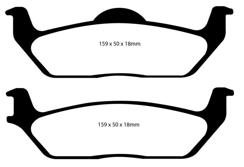 EBC 11 Ford F150 3.5 Twin Turbo (2WD) 6 Lug Yellowstuff Rear Brake Pads EBC 11 Ford F150 3.5 Twin Turbo (2WD) 6 Lug Yellowstuff Rear Brake Pads