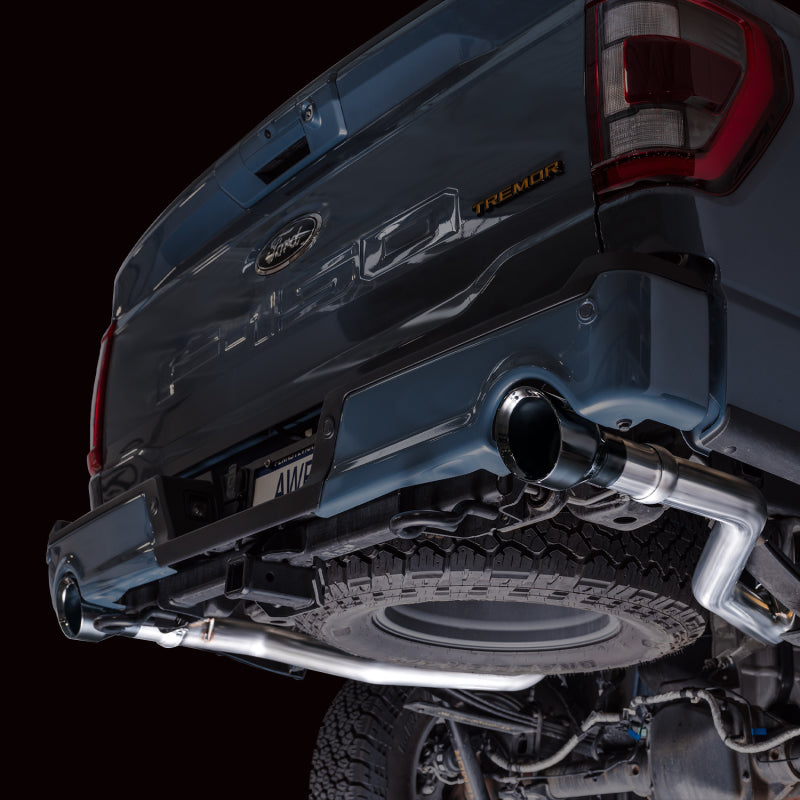 AWE Tuning 2021+ Ford F-150 Tremor (w/ Bumper Cutouts) 0FG Resonated Catback - Diamond Black Tips AWE Tuning 2021+ Ford F-150 Tremor (w/ Bumper Cutouts) 0FG Resonated Catback - Diamond Black Tips