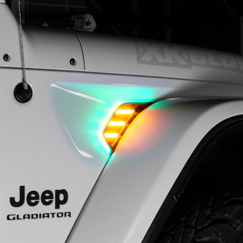 XK Glow XKchrome JEEP Air Vent Light Light RGB + Amber Turn Signal & Running XK Glow XKchrome JEEP Air Vent Light Light RGB + Amber Turn Signal & Running