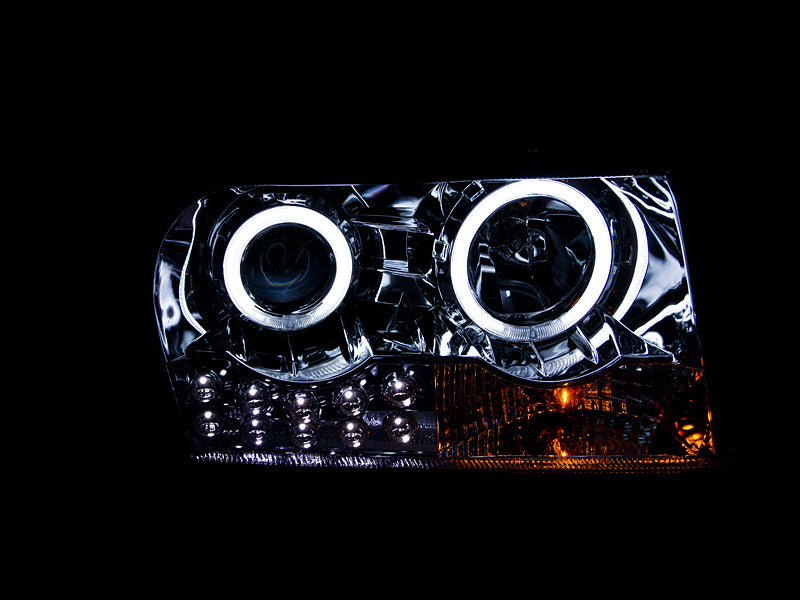 ANZO 2005-2010 Chrysler 300 Projector Headlights w/ Halo Chrome ANZO 2005-2010 Chrysler 300 Projector Headlights w/ Halo Chrome