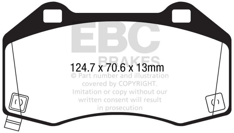EBC 2017+ Fiat 124 Spider 1.4L Turbo Abarth Ultimax2 Front Brake Pads EBC 2017+ Fiat 124 Spider 1.4L Turbo Abarth Ultimax2 Front Brake Pads