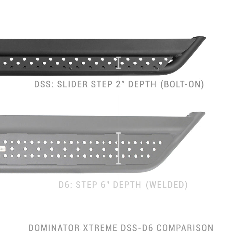 Go Rhino 2021+ Ford Bronco Dominator Extreme Side Steps w/Brackets - Textured Black Go Rhino 2021+ Ford Bronco Dominator Extreme Side Steps w/Brackets - Textured Black
