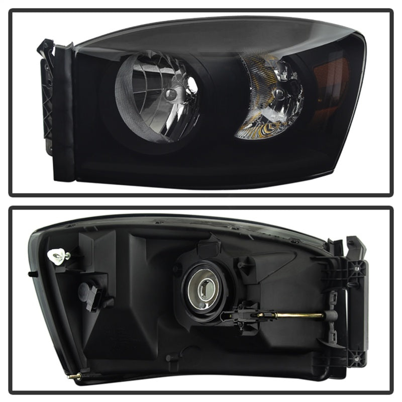 xTune Dodge Ram 1500 06-08 Amber Crystal Headlights Black Smoked HD-JH-DR06-AM-BSM xTune Dodge Ram 1500 06-08 Amber Crystal Headlights Black Smoked HD-JH-DR06-AM-BSM