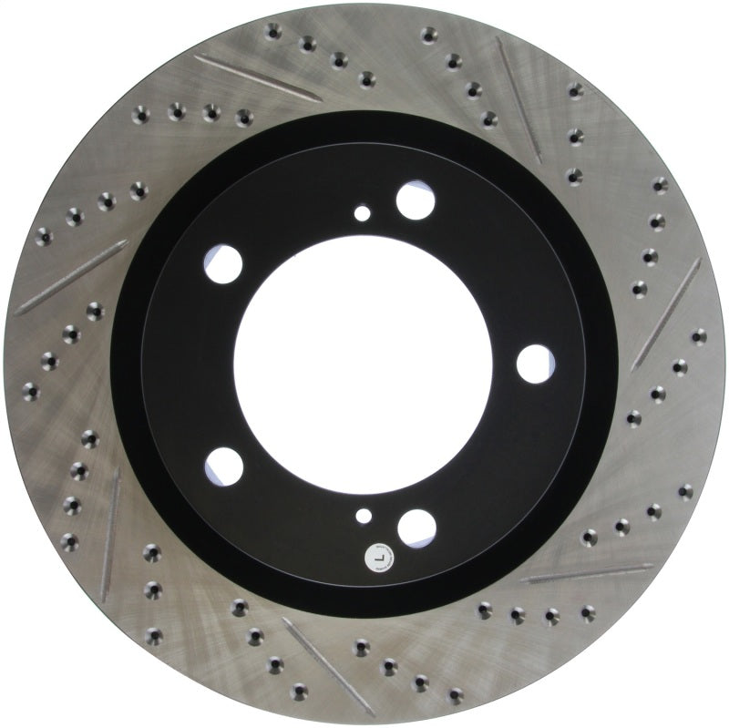 StopTech 07-09 Toyota Tundra / 08-09 Toyota Sequoia Front Left Slotted & Drilled Rotor StopTech 07-09 Toyota Tundra / 08-09 Toyota Sequoia Front Left Slotted & Drilled Rotor