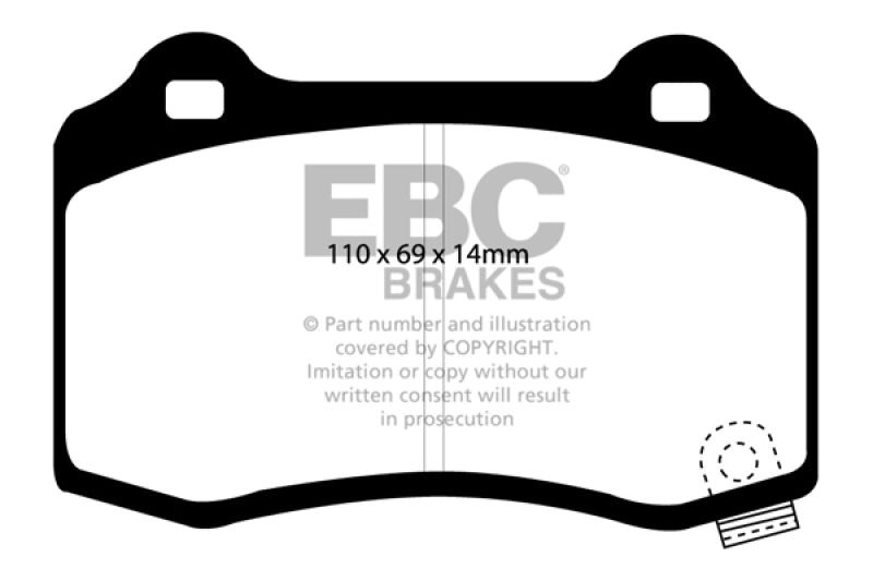 EBC 06-10 Jeep Grand Cherokee 6.1 SRT-8 Greenstuff Rear Brake Pads EBC 06-10 Jeep Grand Cherokee 6.1 SRT-8 Greenstuff Rear Brake Pads