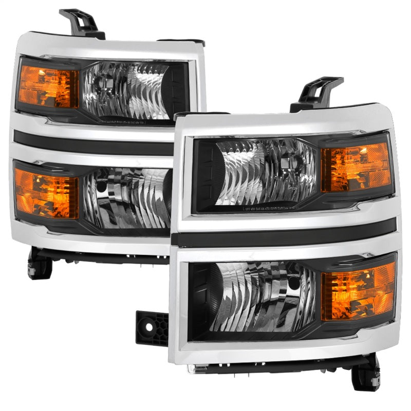 xTune 14-15 Chevy Silverado 1500 (New Body) OEM Style Headlights w/Trim - Blk (HD-JH-CS14-CC-BK) xTune 14-15 Chevy Silverado 1500 (New Body) OEM Style Headlights w/Trim - Blk (HD-JH-CS14-CC-BK)