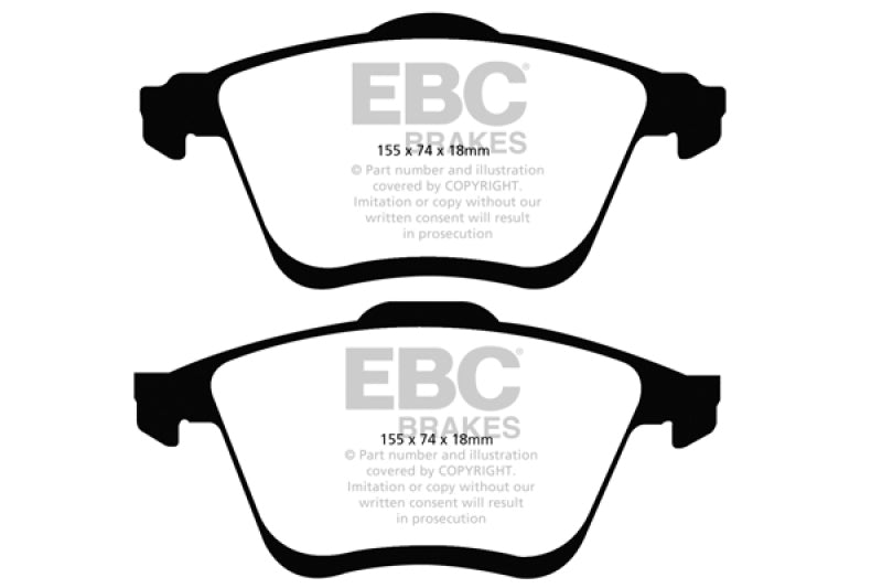 EBC 06-09 Mazda 6 2.3 Turbo (Mazdaspeed) Redstuff Front Brake Pads EBC 06-09 Mazda 6 2.3 Turbo (Mazdaspeed) Redstuff Front Brake Pads