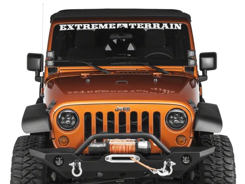 Raxiom 07-18 Jeep Wrangler JK Windshield Mounted Dual Light Brackets Raxiom 07-18 Jeep Wrangler JK Windshield Mounted Dual Light Brackets