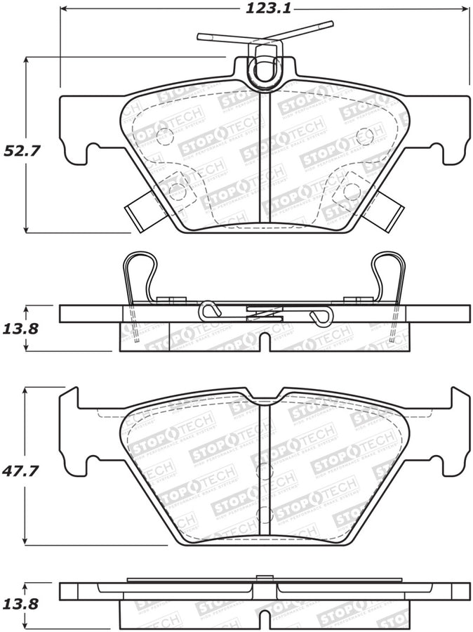 StopTech 16-21 WRX Street Brake Pads - Rear StopTech 16-21 WRX Street Brake Pads - Rear