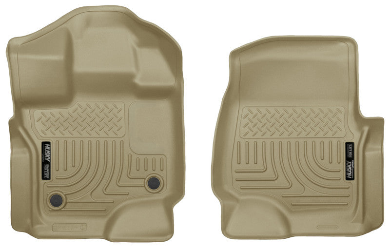 Husky Liners 15-23 Ford F-150 Super/Super Crew Cab WeatherBeater Tan Front Floor Liners Husky Liners 15-23 Ford F-150 Super/Super Crew Cab WeatherBeater Tan Front Floor Liners