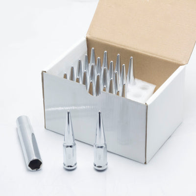 Wheel Mate Spiked Lug Nuts Set of 24 - Chrome 14x2.0