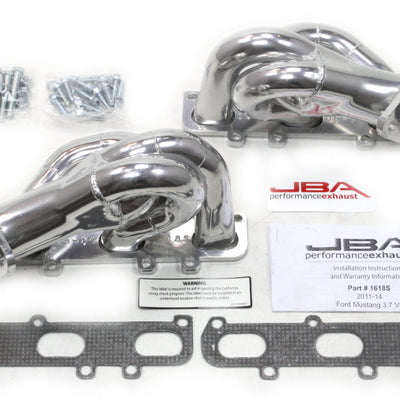 JBA 11-17 Ford Mustang 3.7L V6 1-5/8in Primary Silver Ctd Cat4Ward Header