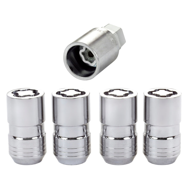 McGard Wheel Lock Nut Set - 4pk. (Cone Seat) M14X1.5 / 21mm & 22mm Dual Hex / 1.639in. L - Chrome McGard Wheel Lock Nut Set - 4pk. (Cone Seat) M14X1.5 / 21mm & 22mm Dual Hex / 1.639in. L - Chrome