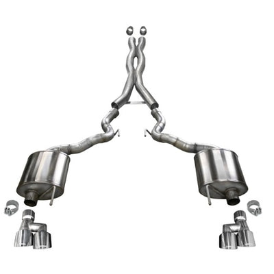 Corsa 2018-2023 Ford Mustang GT Convertible Sport Cat-Back Exhaust w/ 4in Tips