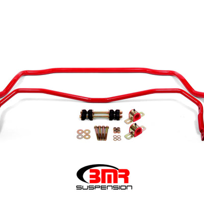 BMR 64-72 A-Body Front & Rear Sway Bar Kit w/ Bushings - Red